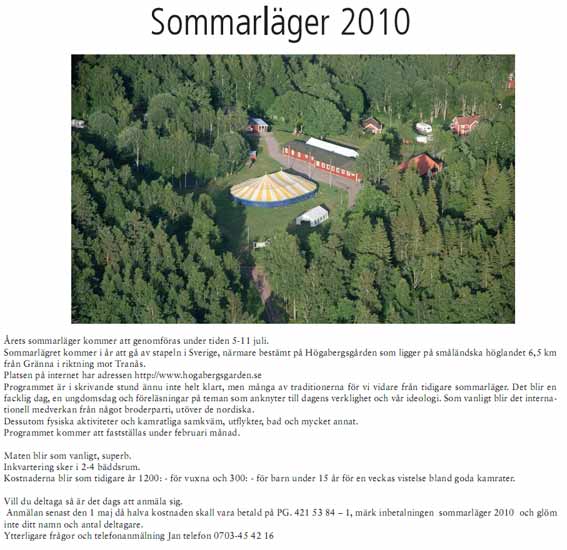 Sommarl&auml;ger med kommunisterna