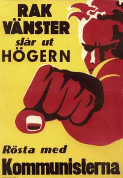 Rak v&auml;nster sl&aring;r ut h&ouml;gern